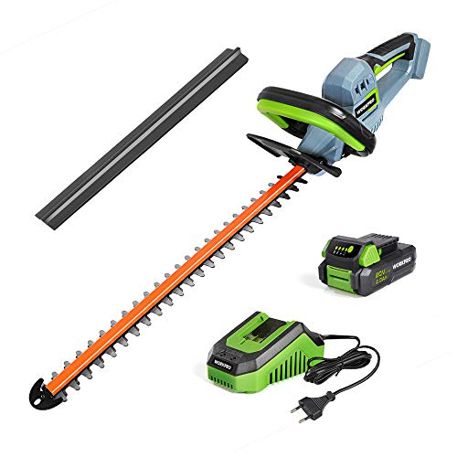 WORKPRO Taille-Haie sans Fil 20V avec Batterie 2Ah et Chargeur