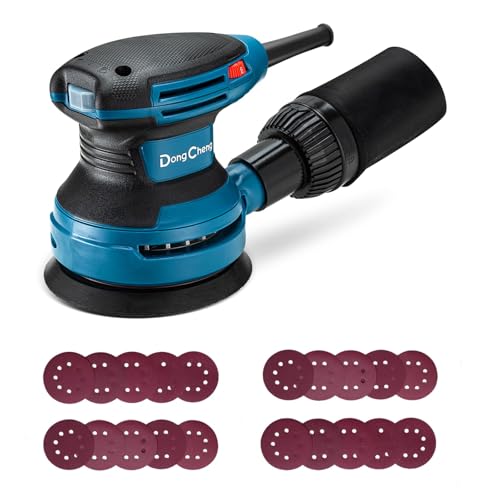 Dong Cheng Ponceuse orbitale aléatoire 380W, 125mm, 6 vitesses, 8,000-12,800