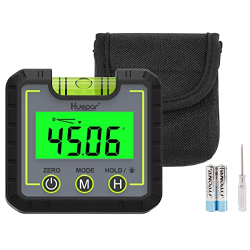Inclinometre, HUEPAR Inclinomètre Numérique Magnetique 0 * 360 ° Niveau