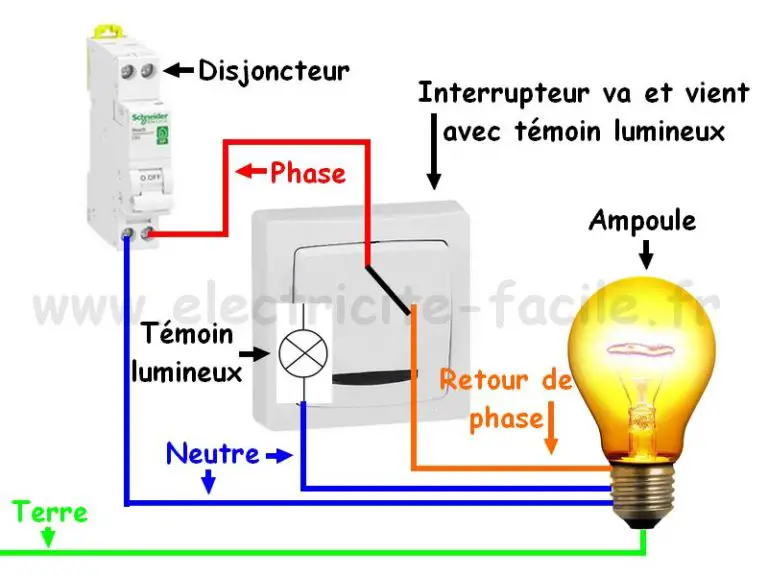 Branchement Interrupteur Avec Voyant Lumineux - Électricité Facile