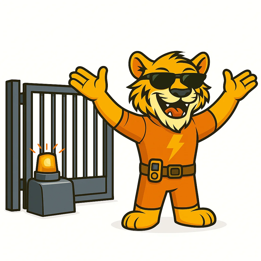 mascotte disjoncteur portail electrique